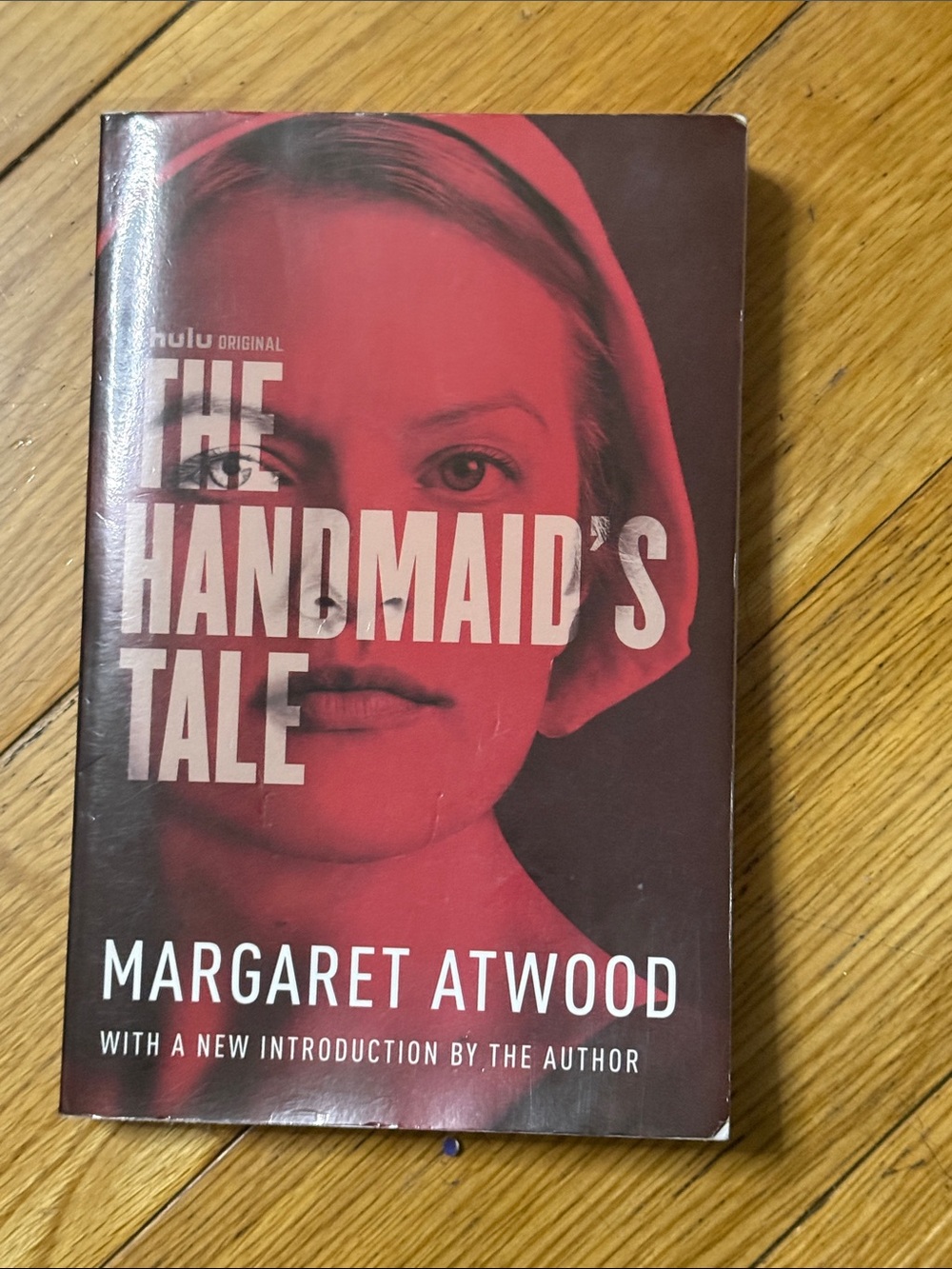 The Handmaid's Tale — White Paperback Back Cover with Red Accents